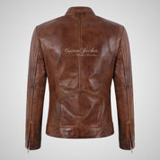 EMOTION Ladies Biker Leather Jacket Soft Real Leather