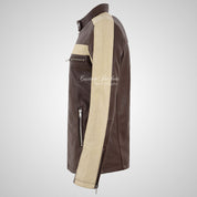 FRIDA Women’s Racer Style Bubble Leather Jacket