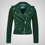 BRANDO Ladies Biker Suede Jacket Leather Biker Jacket
