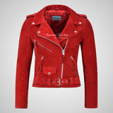 BRANDO Ladies Fringe Suede Biker Jacket Leather Fringe Jacket