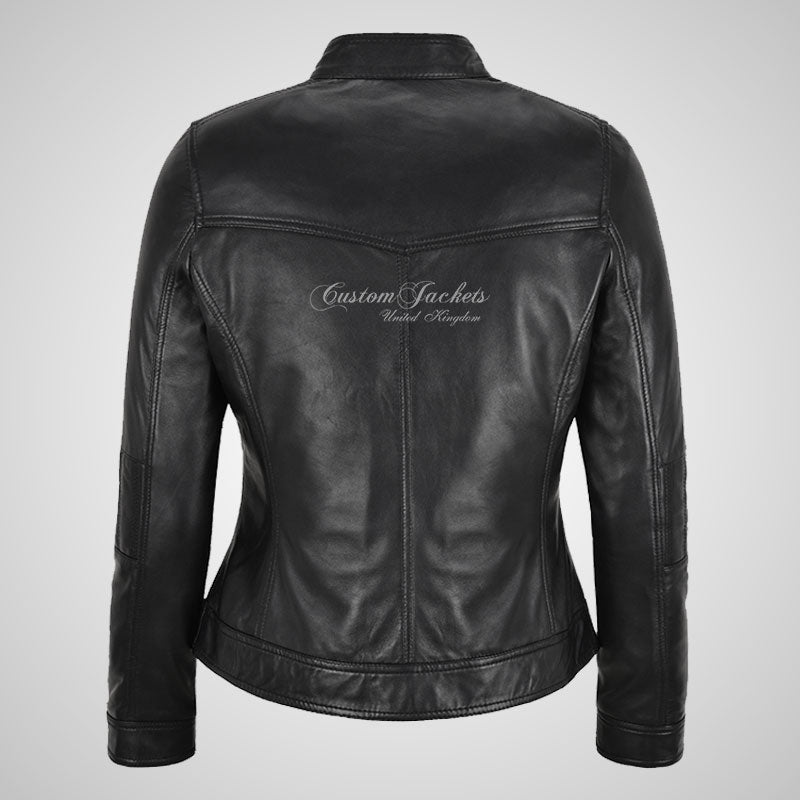 LMVP Ladies Casual Blouson Style Leather Jacket