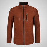 TURIN Nubuck Leather Blouson Leather Jacket For Mens Cow Nubuck Leather