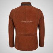 TURIN Nubuck Leather Blouson Leather Jacket For Mens Cow Nubuck Leather