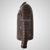 LUMOS Men's Biker Style Leather Jacket