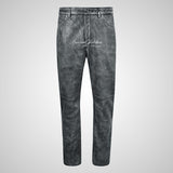 Mens 501 Vintage Leather Jeans Style Leather Pants