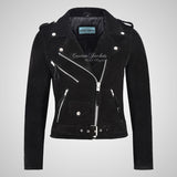 BRANDO Ladies Fringe Suede Biker Jacket Leather Fringe Jacket