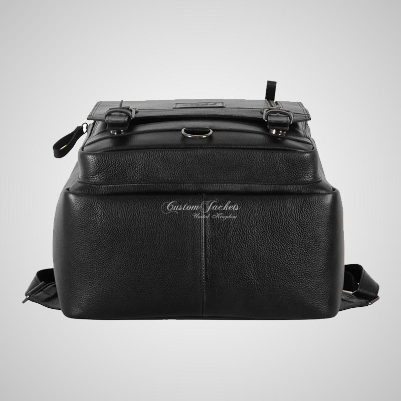 Mens Leather Laptop Backpack Bag Large Capacity College School Bag