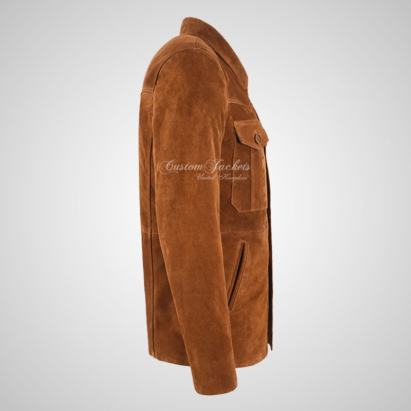 REFINED Box Style Suede Jacket For Mens Casual Blouson Jacket