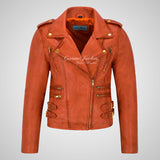 CATWALK Ladies Leather Biker Jacket Soft Lambskin Leather