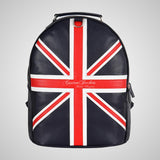 Union Jack Leather Backpack Hand Carry School College Office Bag