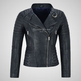 MARIYA Women Leather Biker Jacket Soft Lambskin Leather