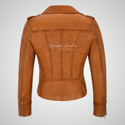 BLAZE Leather Biker Leather Jacket For Women Soft Lambskin Leather