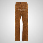 501 Suede Leather Jeans Style Leather Pants For Men