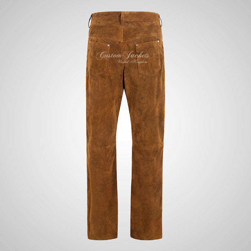 501 Suede Leather Jeans Style Leather Pants For Men