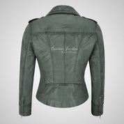 BLAZE Leather Biker Leather Jacket For Women Soft Lambskin Leather