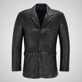 OXFORD 3 Button Leather Blazer Jacket For Men Soft Leather