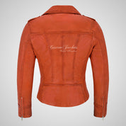 BLAZE Leather Biker Leather Jacket For Women Soft Lambskin Leather