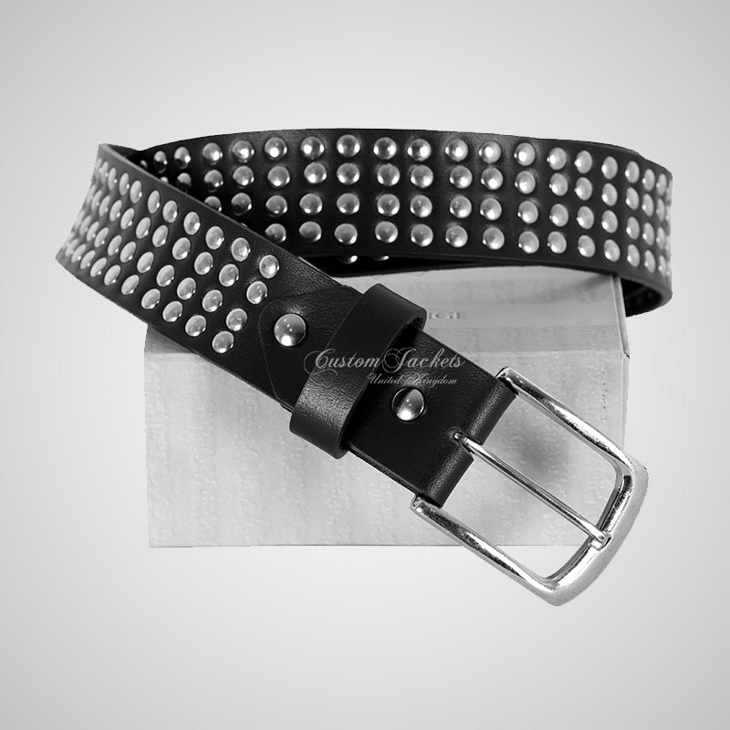 Unisex Studded Leather Belts Punk Biker Gothic Style