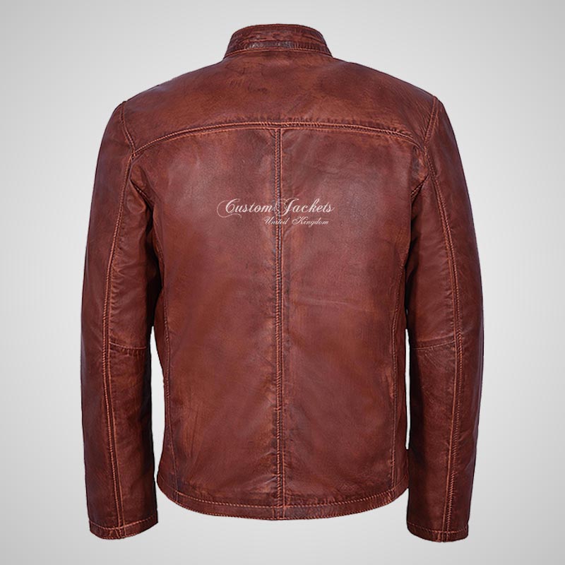 AVENGER SQUAD Biker Leather Jacket For Men