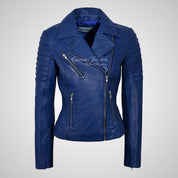 ROSETTA Ladies Biker Leather Jacket Soft Lambskin Napa Leather