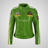LDS SIZMA Leather Biker Jacket for Women