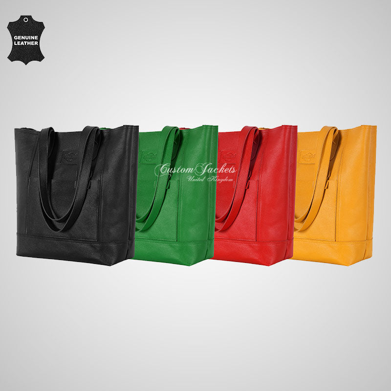 Leather shopper online tote