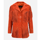 BONNIE FRINGE JACKET WOMEN WESTERN BOHEMIAN FRINGE SUEDE JACKET